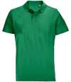 04502 Pulse SOL'S Unisex Pulse Twin Piqué Polo Shirt Kelly Green colour image